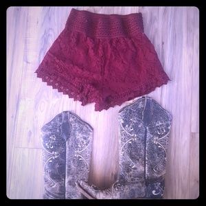 Lace shorts